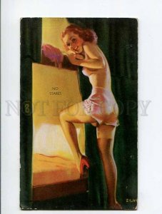 286294 MUTOSCOPE Pin-Up Girl NO STARES by ELVGREN Vintage card
