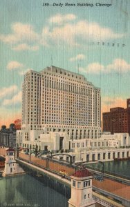Vintage Postcard 1958 Daily News Building Editorial Business Dept. Chicago IL