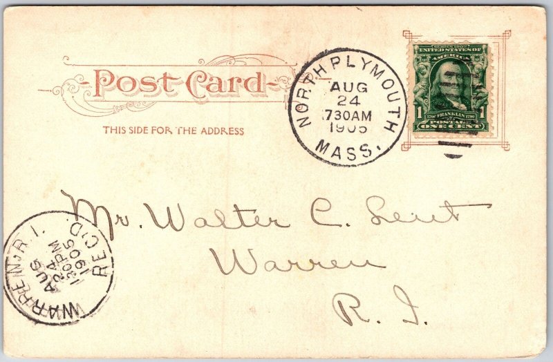 1905 Trinity Church Boston Massachusetts MA Parish Building Posted Postcard