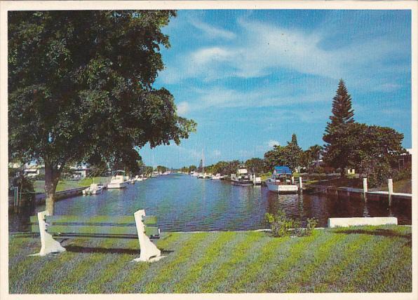 Canal Scene Lighthouse Point Florida