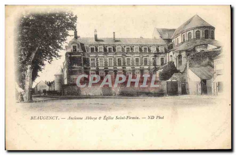 Old Postcard Beaugency & Abbey Church of Saint Firmin