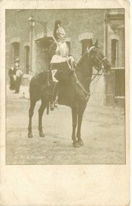 1909 A Trooper Of The Life Guards London on Horse Vtg Undivided Back US Postcard