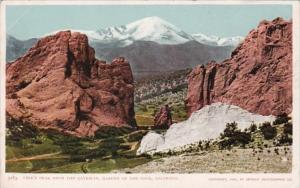 Colorado Pikes Peak From The Gateway Garden Of The Gods Detroit Publishing