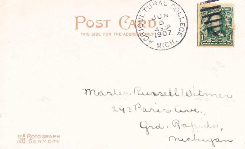 Artist Signed Postcard, Katharine Gassaway The Automobilist Rotograph 1907   A21