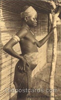 Jeune Fille Bozombo African Nude Unused 