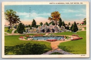 Grotto  Fort Wayne  Indiana  County   Postcard  1935
