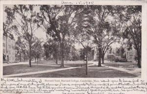 Massachusetts Cambridge Harvard Yard Harvard College 1905