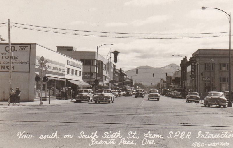 Oregon Grants Pass View South On South Sixth Street From S P Railroad Interse...