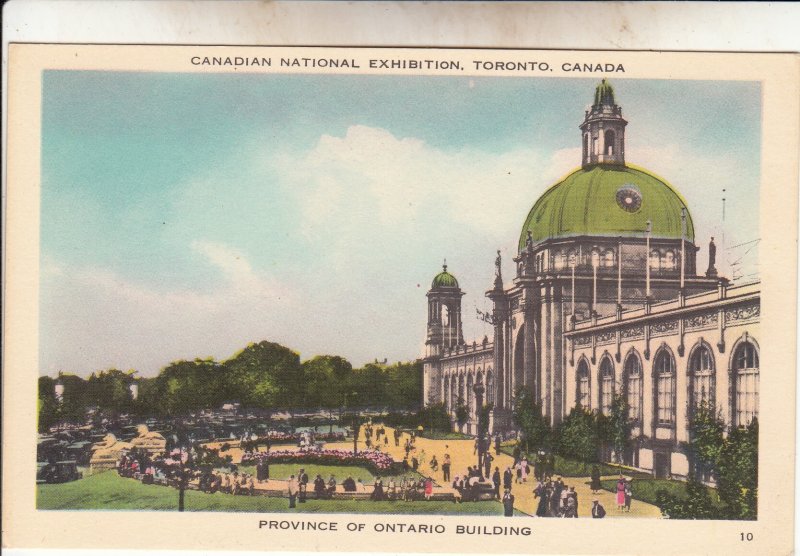 P1887 old postcard canadian nat,l exhibition toronto ontario building canada