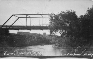 J65/ Dickey North Dakota RPPC Postcard c1910 James River Bridge  249