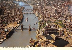 B87040 some of london s bridges from the air   uk