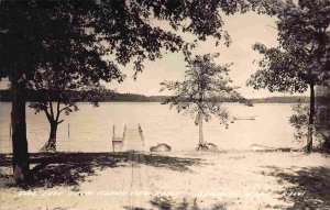 Gull Lake from Island View Lodge Brainerd Minnesota Real Photo 1945c postcard
