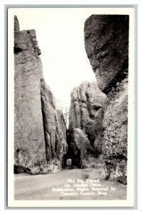 RPPC Big Tunnel On Needles Drive South Dakota Canedy's Camera Shop Real Photo