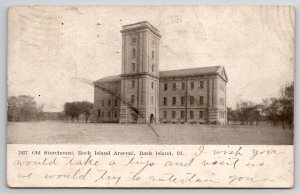 Rock Island IL Illinois Old Storehouse 1907 to Altavista KS Postcard I26