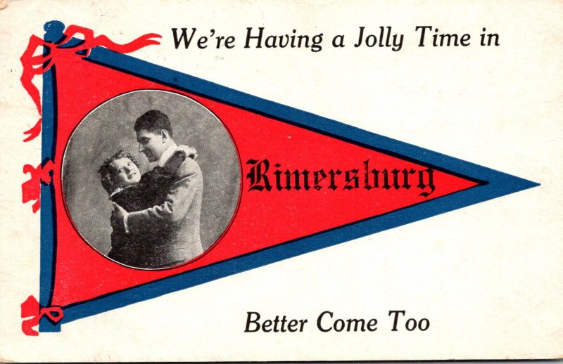 Pennsylvania Rimersburg We're having A Jolly Time 1913 Pennant Series