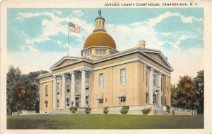 Canadaigua New York 1930s Postcard Ontario County Court House