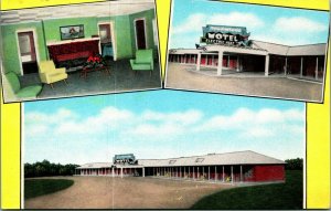 Dreamland Motel Multiview Sylvania Georgia GA UNP Linen Postcard  S21