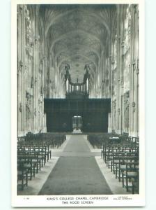 Old rppc KINGS COLLEGE CHAPEL CHURCH Cambridge UK o1603