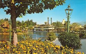 Disneyland, 1-296, Mark Twain Frontierland, Old Postcard