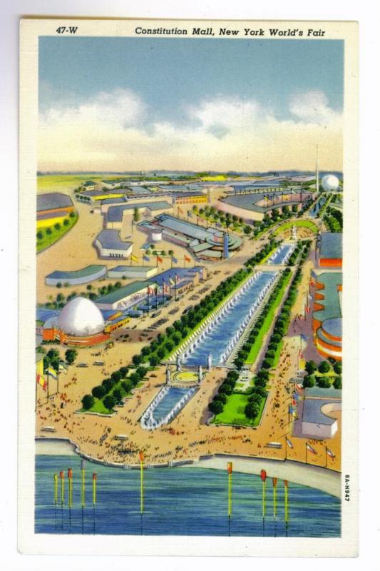 Constitution Mall, New York World's Fair Officially Approved Colortone PPC