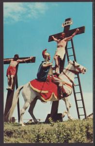 Roamn Guard Pierces Jesus Side,Passion Play,SD Postcard