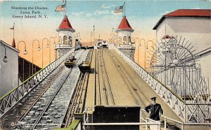 Shooting the Chutes Coney Island, NY, USA Amusement Park 1922 