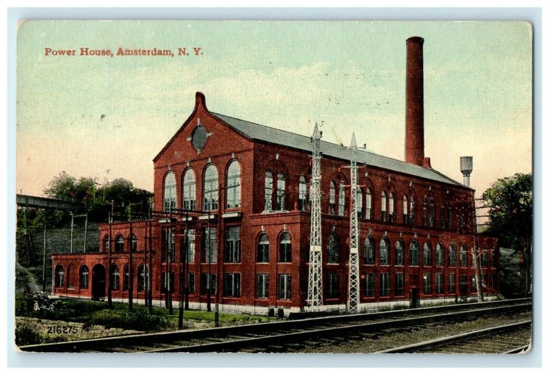 1912 Power House, Amsterdam, New York NY Antique Posted Postcard