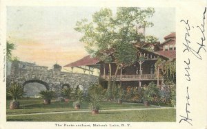 Postcard Ne York Mohonk Lake Porte Cochere 1907 undivided 23-4371
