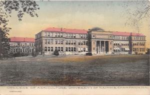 CHAMPAIGN IL~UNIVERSITY COLLEGE AGRICULTURE~D H LLOYDE PUBL~HANDCOLORED POSTCARD