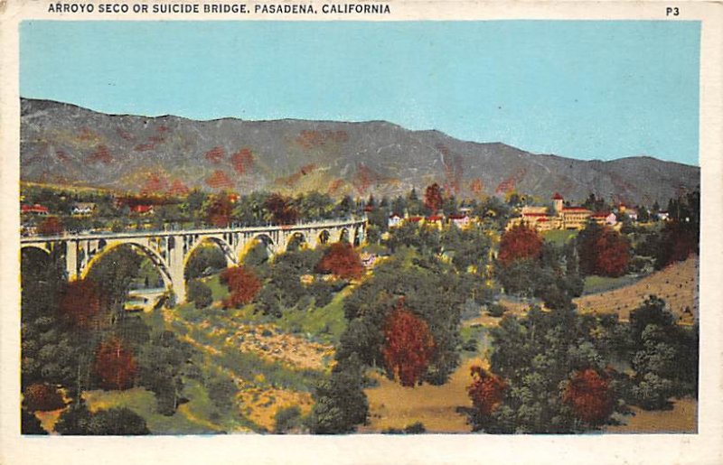 Arroyo Seco or Suicide Bridge Pasadena California  