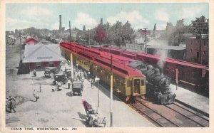 Woodstock Illinois Train Station Vintage Postcard AA43045