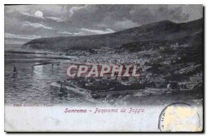 Old Postcard Sanremo Panorama da Poggio