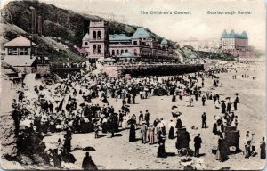 Postcard UK The Children's Corner, Scarborough Sands