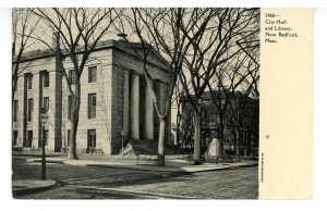MA - New Bedford. City Hall & Library, Pleasant Street