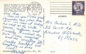 ARLINGTON, VA Virginia  TOMB OF THE UNKNOWN SOLDIER~Tomb Guards  1962 Postcard