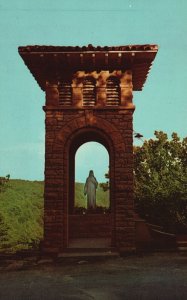 Vintage Postcard Bell Tower Entrance St Elizabeth Church Eureka Springs Arkansas