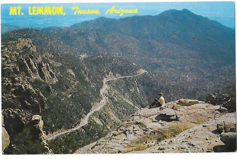 Mt. Lemmon Highway Catalina Mountains near Tucson Arizona Mailed 1-8-1961