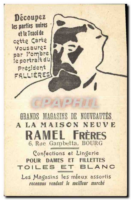 Old Postcard Advertisement New House Ramel Freres Rue Gambetta Bourg Confecti...