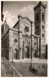Vintage Postcard Real Photo Firenze La Cattedrale di Santa Maria del Fiore RPPC