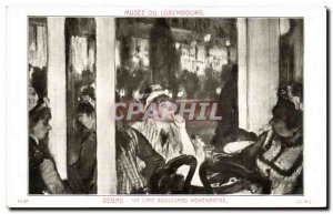 Old Postcard Degas A Cafe Boulevard Montmartre Paris Musee du Luxembourg