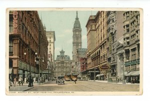 PA - Philadelphia. Market Street West from 11th Street ca 1917