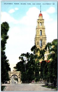 Postcard - California Tower, Balboa Park, San Diego, California, USA