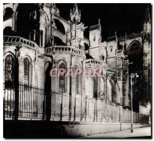 Old Postcard Troyes Aube night Apse of the Cathedral