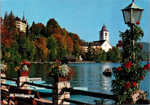 Postcard Austria St. Wolfgang Benatzky Promenade with Eibenstein Castle