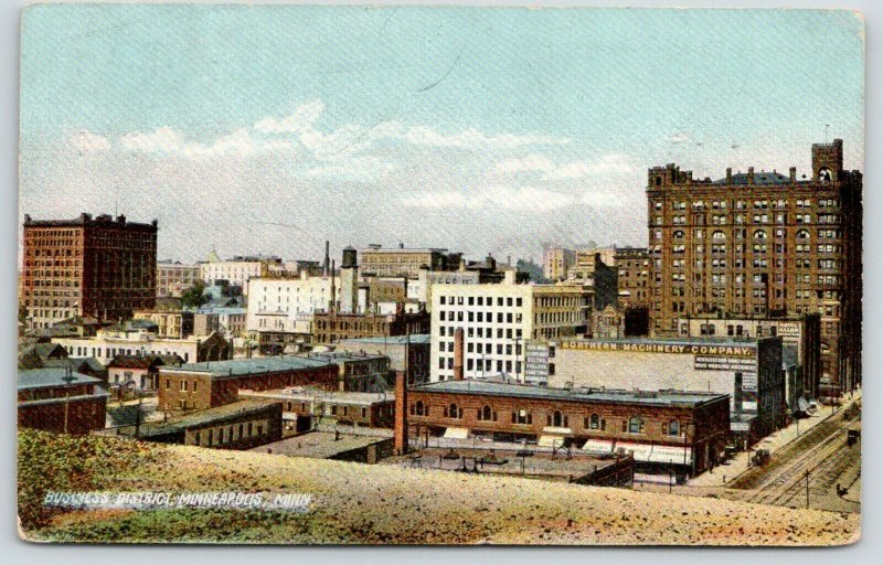 Minneapolis Minnesota~Business District Birdseye View~Northern Machinery Co~1914 