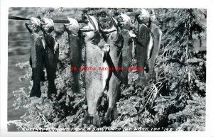 ID, Sawtooth Mountain Lake, Idaho, RPPC, Cutthroat Troat Fishing Catch, Photo