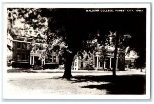 Forest City Iowa IA RPPC Photo Postcard Waldorf College 1946 Posted