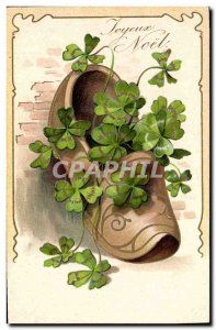 Postcard Old Shoe Fancy Flowers Trefles