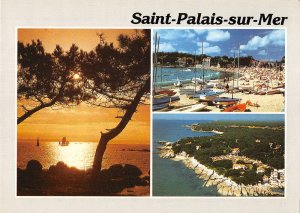 B109228 France Cote de Beaute St-Palais sur Mer Beach Boats Sunset Plage