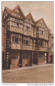 Hand Tinted View: Feathers´ Hotel, Ludlow, Shropshire England 1900-10s